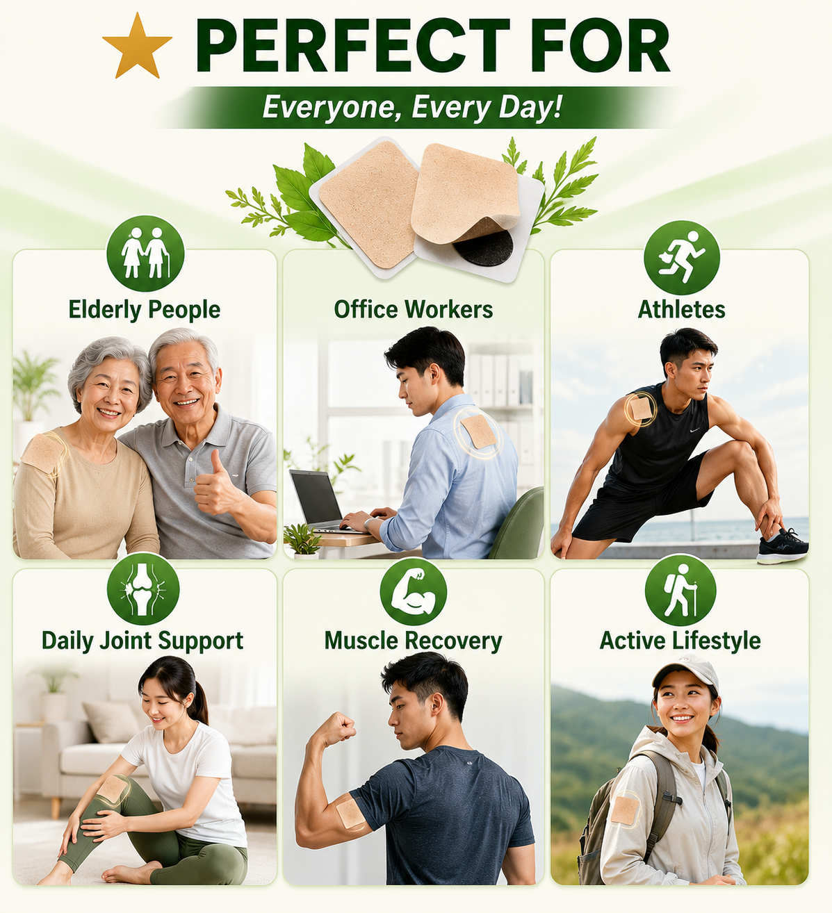 Dr. Vox Japanese Joint Pain Relief Patches - Herbal Formula for Muscle & Bone Pain
