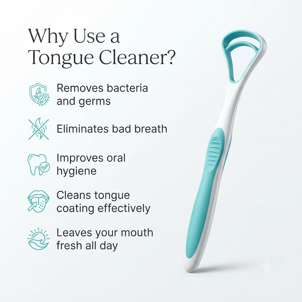 Tongue Scraper/Tongue Cleaner Antibacterial Branded