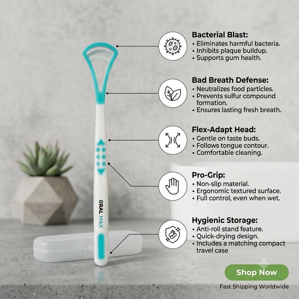 Tongue Scraper/Tongue Cleaner Antibacterial Branded
