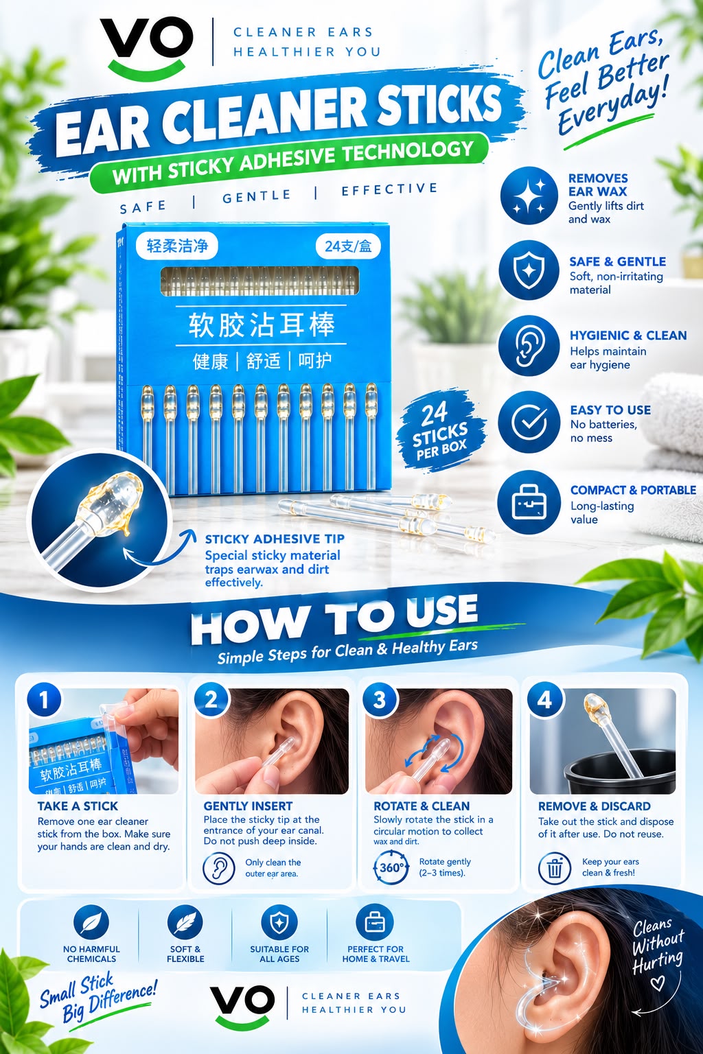 Premium Earwax Cleaner Kit 24 Pcs Box